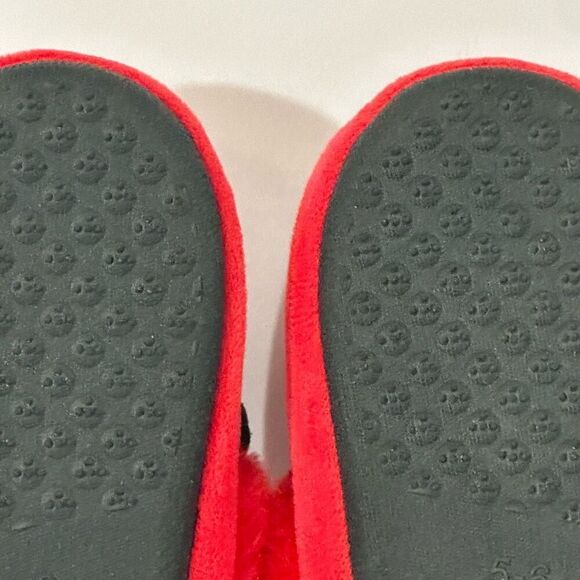 Disney Junior Minnie Mouse Slippers Red with Bows | Toddler Size 5/6 - Picture 8 of 9